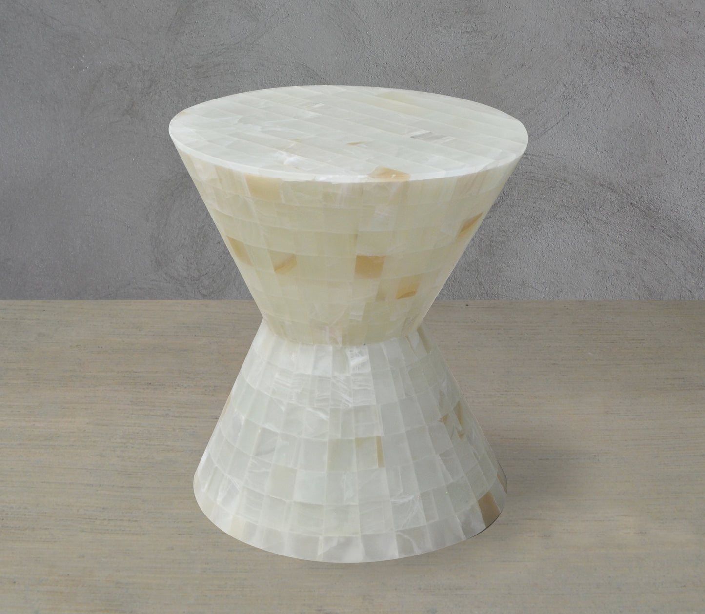 Hourglass Side Table marquetry