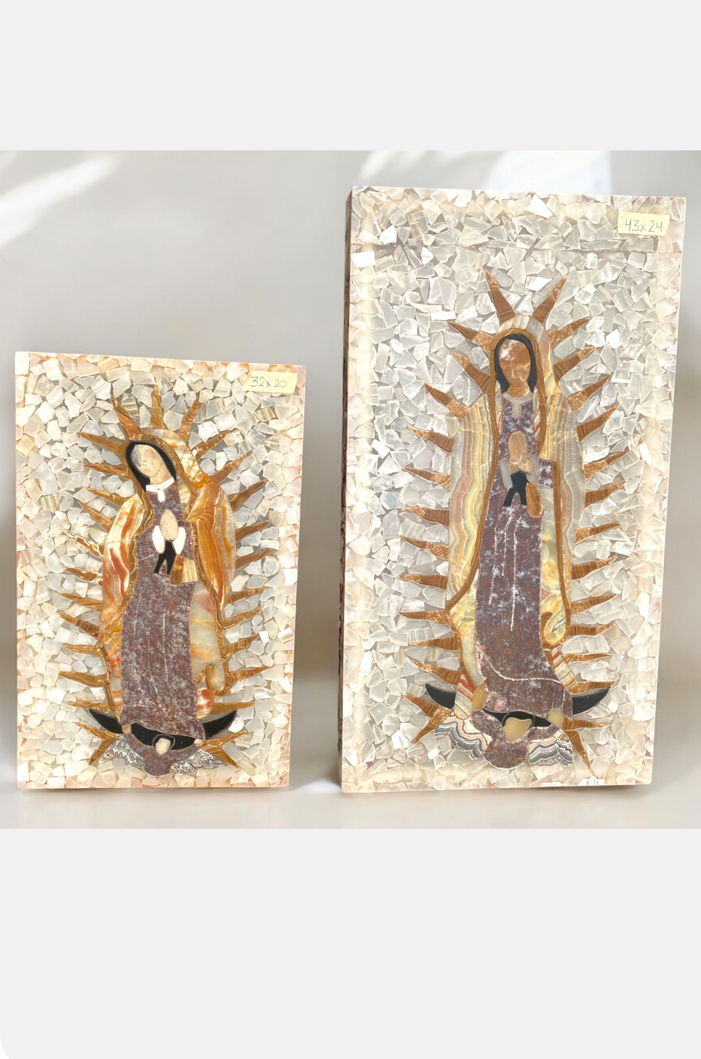 Virgin Mary Onyx Mosaic Wall Decor